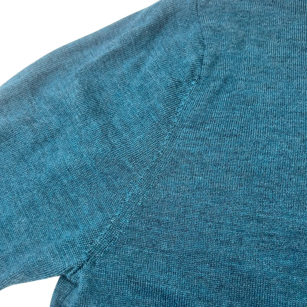 Jos A Bank Mens Traveler Merino Wool Sweater Size L Teal Old Money‎ Quiet Luxury